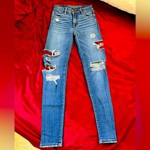 American Eagle Outfitters Super Stretch Ripped Jeans   Size 0